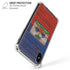 Haiti Flag Dark Wood iPhone X/XS Clear Case